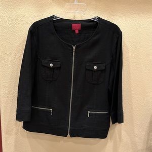 Black 212 Collection Linen/Ranon Jacket